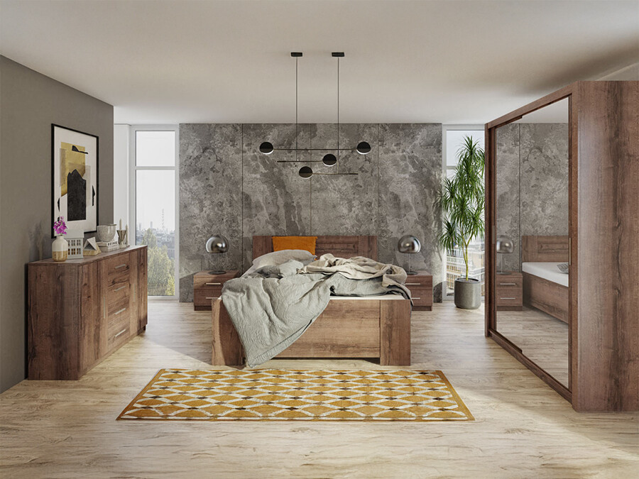 Slaapkamer set Catromi 113 (Klooster eik)