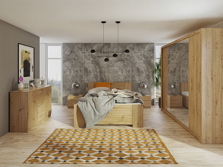 Slaapkamer set Catromi 115 (Artisan eiken)