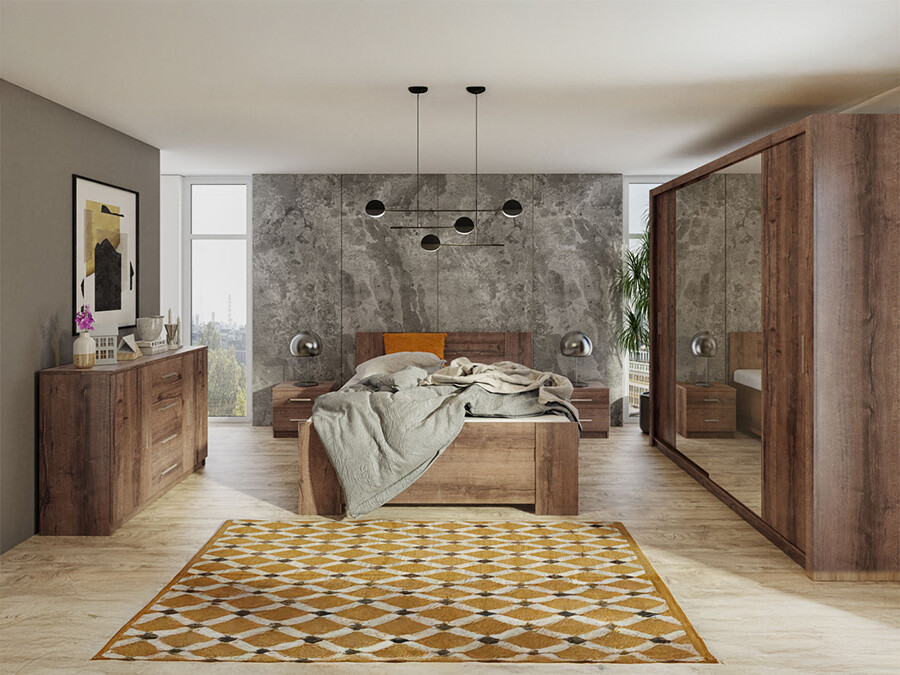 Slaapkamer set Catromi 115 (Klooster eik)