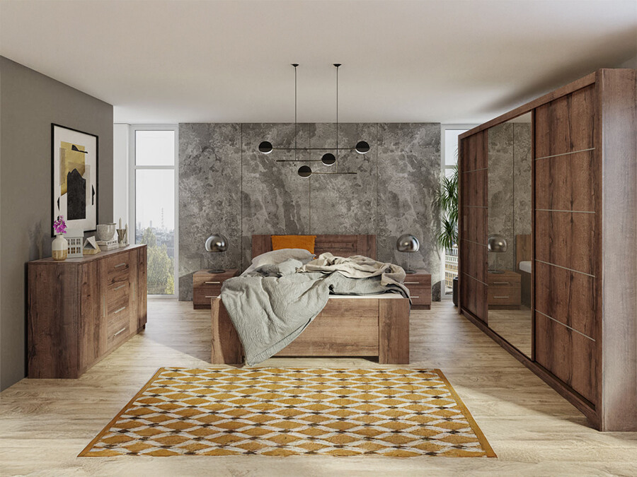 Slaapkamer set Catromi 116 (Klooster eik)