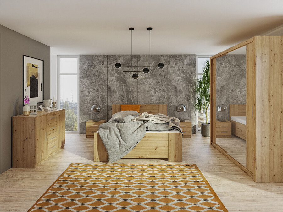 Slaapkamer set Catromi 121 (Artisan eiken)