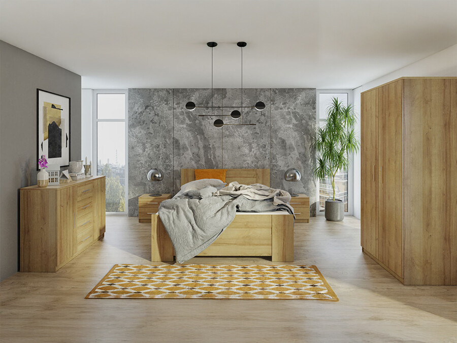 Slaapkamer set Catromi 122 (Artisan eiken)