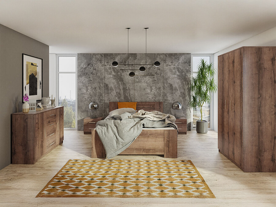 Slaapkamer set Catromi 122 (Klooster eik)