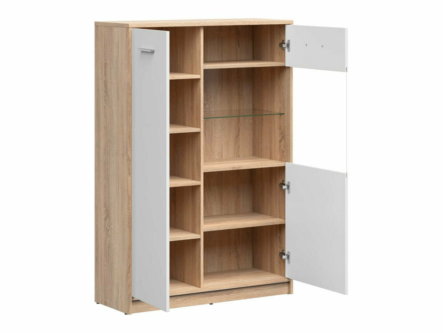 Boekenkast Novsore 138 (Sonoma eik + Wit)