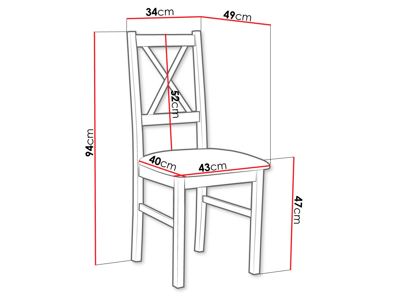 Stoel Victorville 173 (Wit)