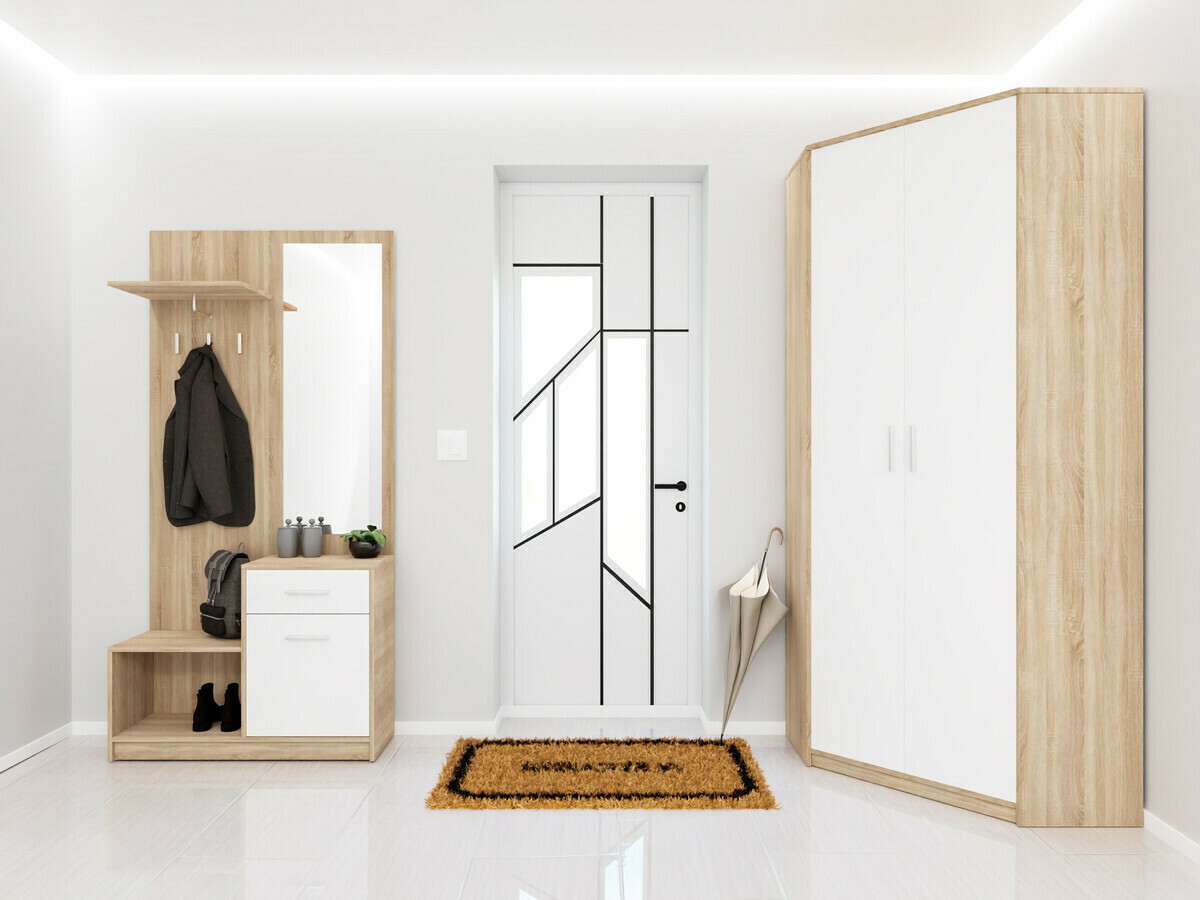 Gangmeubelset Novsore 145 (Sonoma eik + Wit)