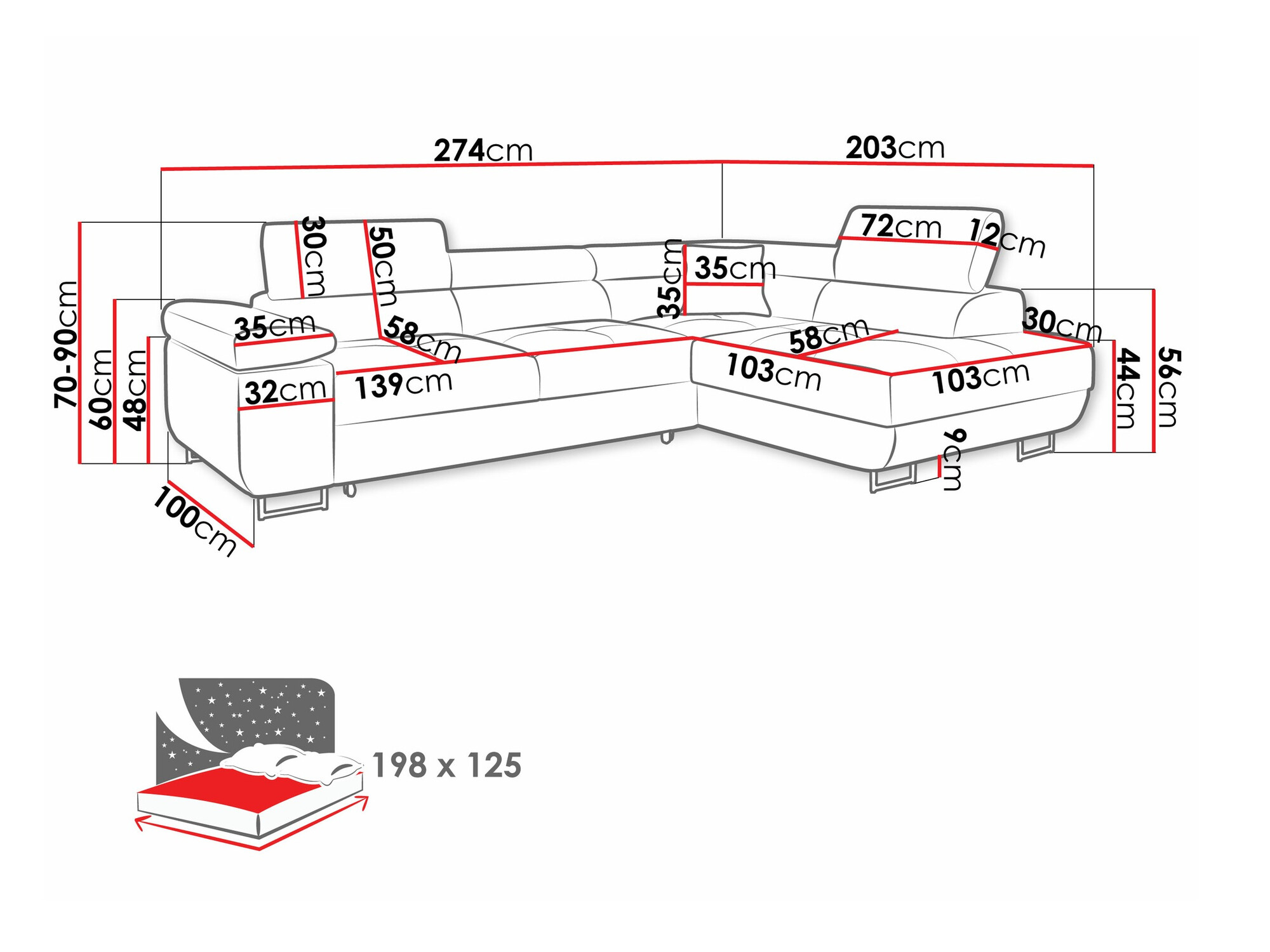 Hoekbank Comfivo Eliferu 100 (Lux 05)