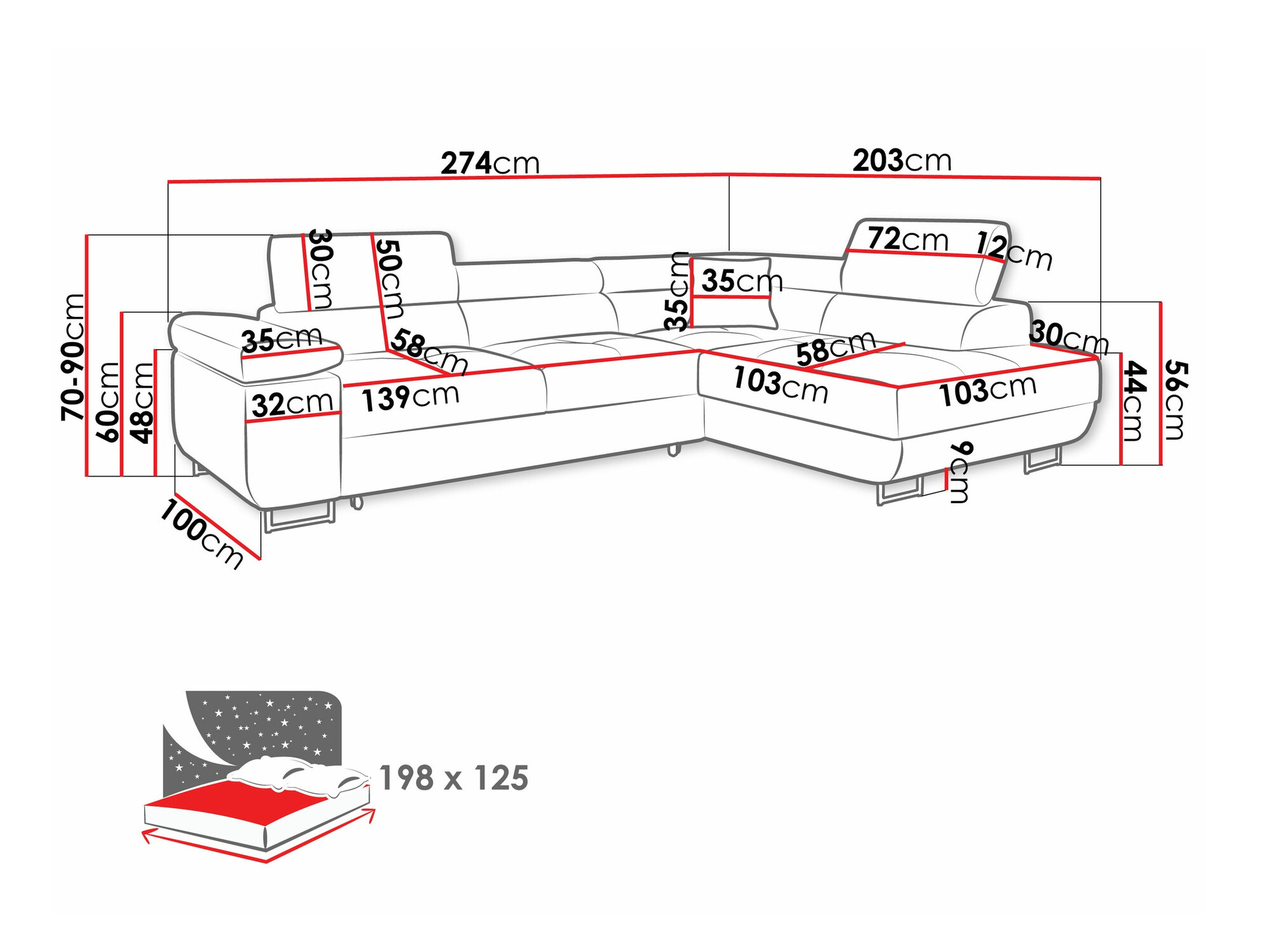 Hoekbank Comfivo Eliferu 100 (Manila 02)