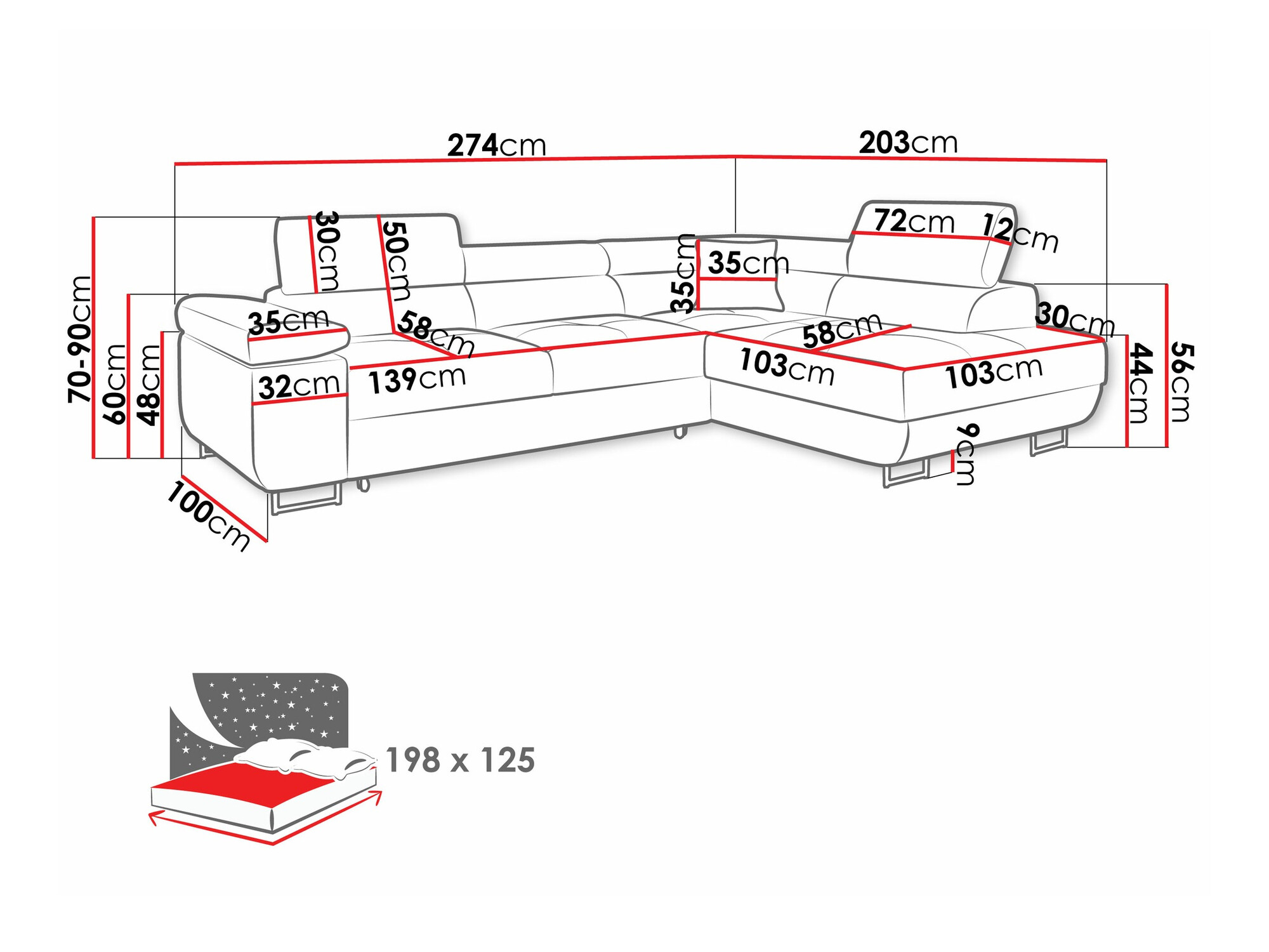 Hoekbank Comfivo Eliferu 100 (Manila 16)