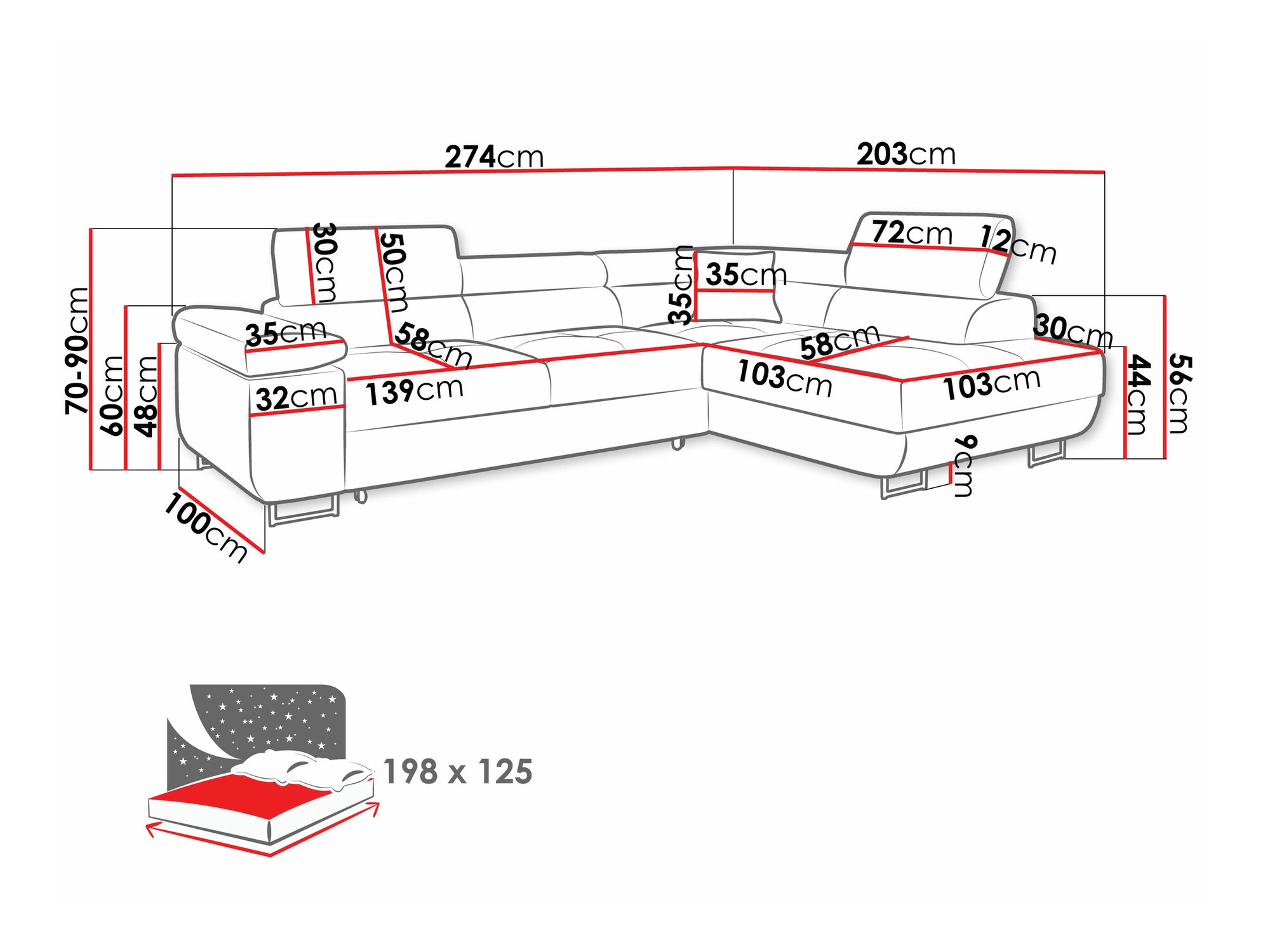 Hoekbank Comfivo Eliferu 100 (Manila 35)