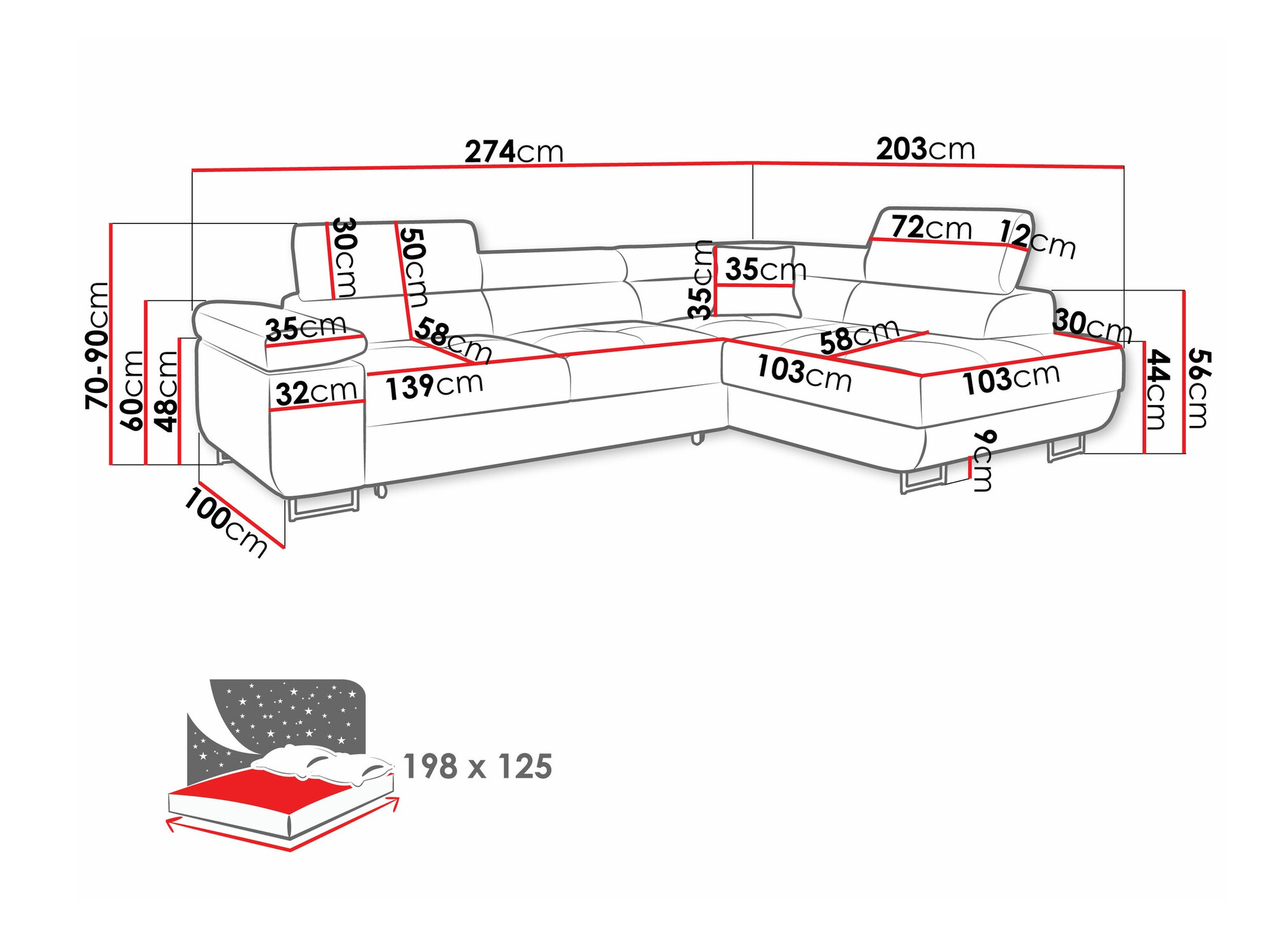 Hoekbank Comfivo Eliferu 100 (Poso 100)