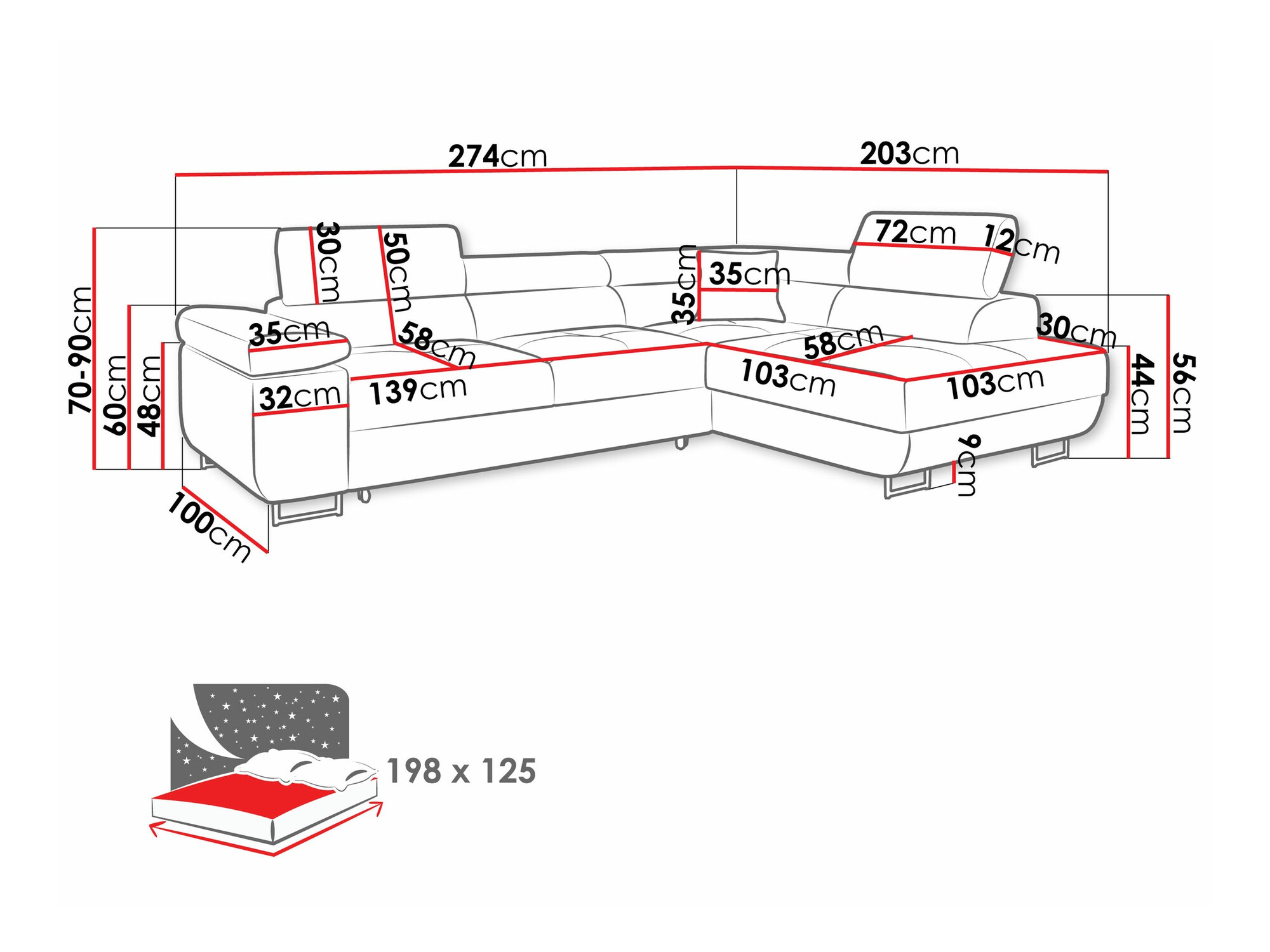 Hoekbank Comfivo Eliferu 100 (Poso 110)