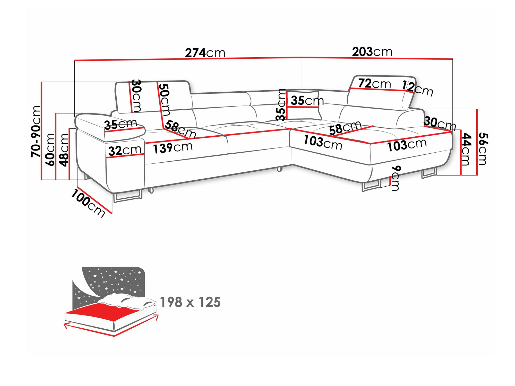 Hoekbank Comfivo Eliferu 100 (Poso 110)
