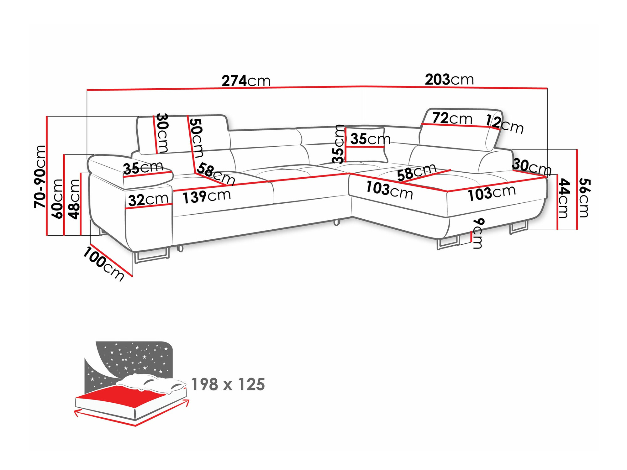 Hoekbank Comfivo Eliferu 100 (Soft 011 + Lux 06)