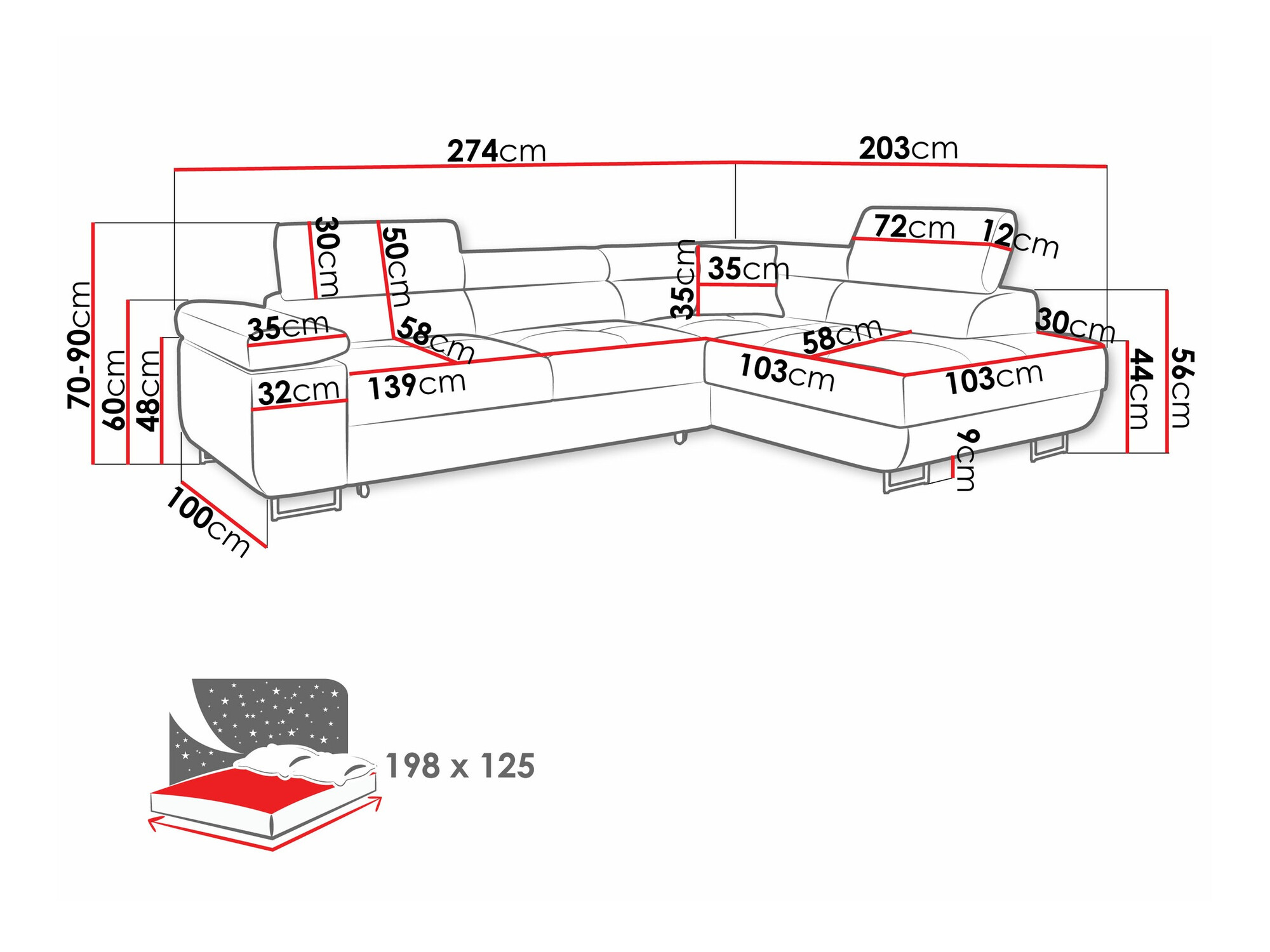 Hoekbank Comfivo Eliferu 100 (Soft 029 + Lux 05)
