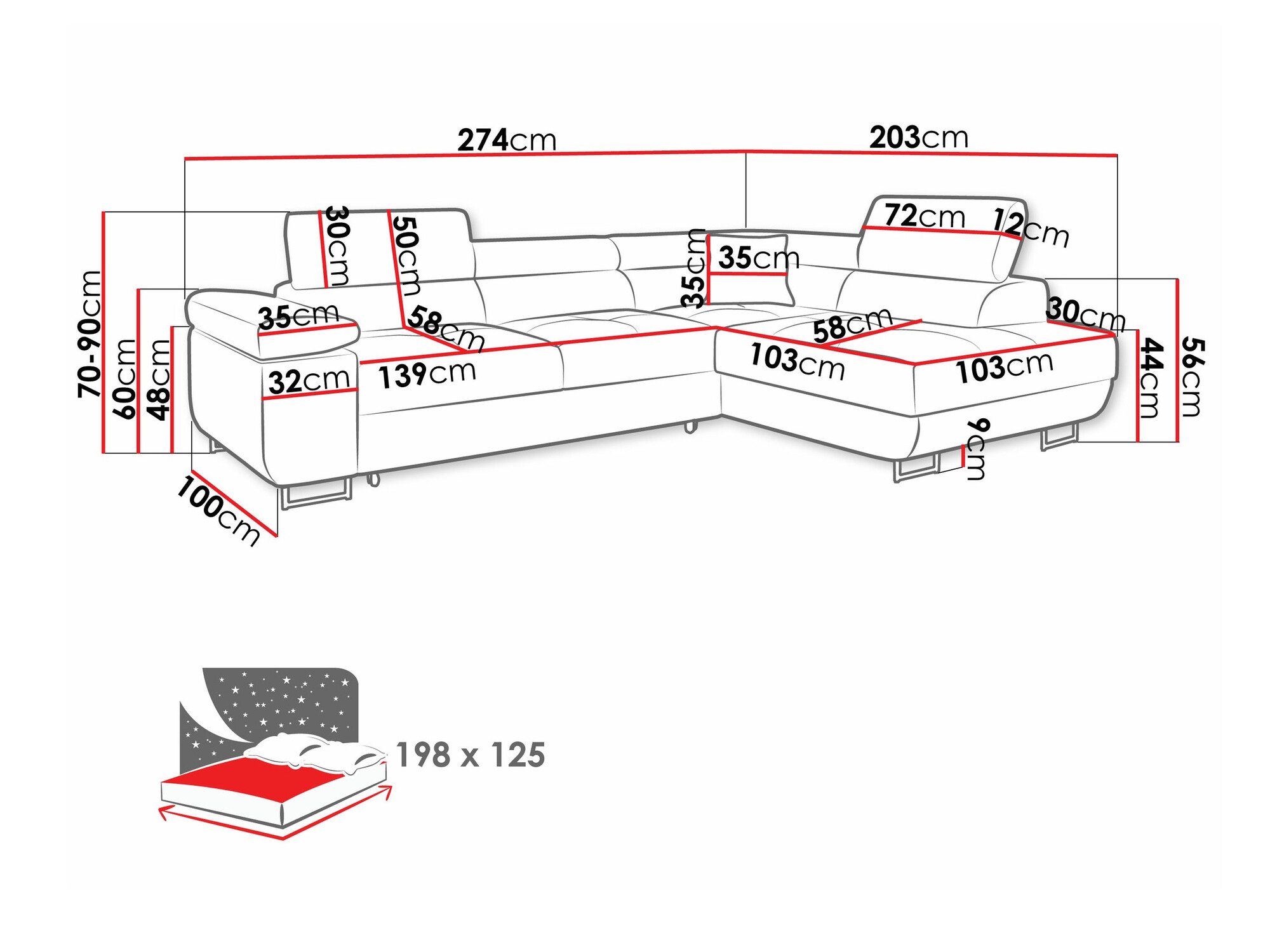 Hoekbank Comfivo Eliferu 100 (Wave 05)