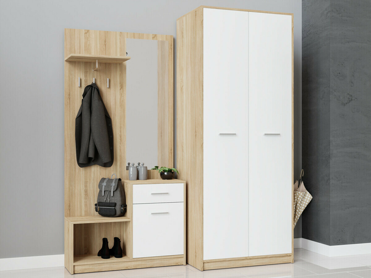 Gangmeubelset Novsore 146 (Sonoma eik + Wit)