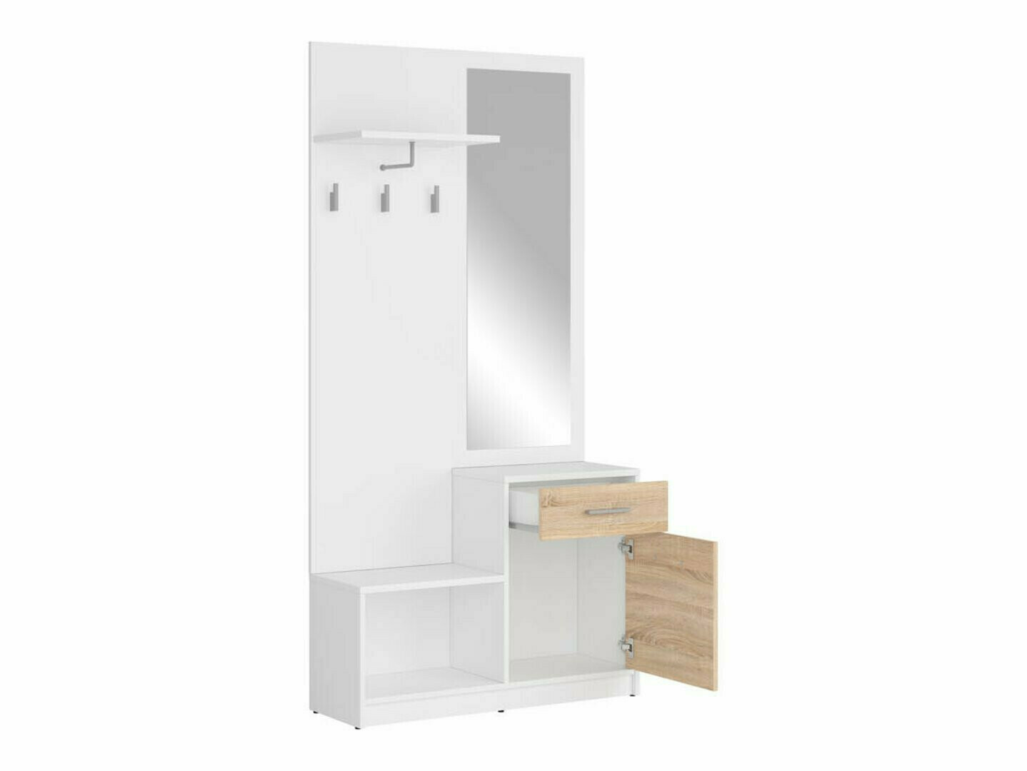 Gangmeubelset Novsore 146 (Wit + Sonoma eik)