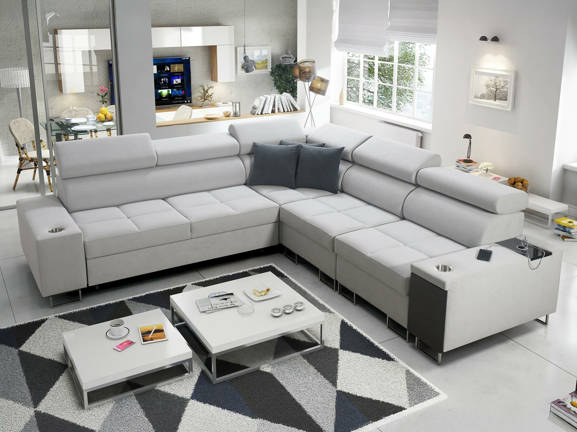 Hoekbank Pearland 110 (Uttario Velvet 2973 + Uttario Velvet 2970)