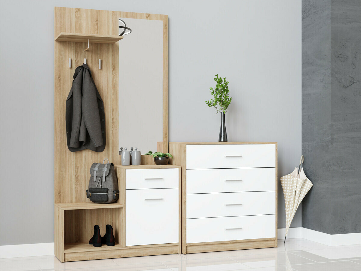 Gangmeubelset Novsore 148 (Sonoma eik + Wit)