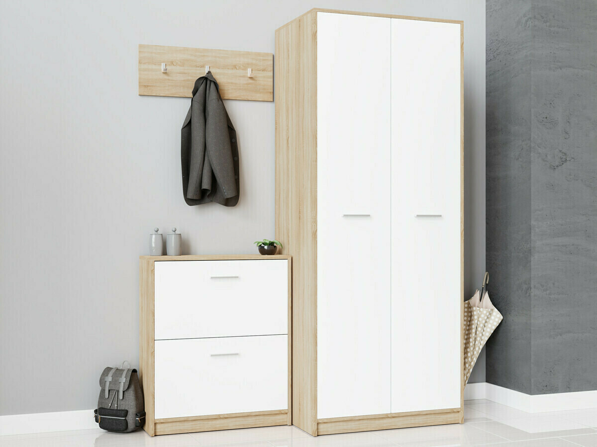 Gangmeubelset Novsore 150 (Sonoma eik + Wit)