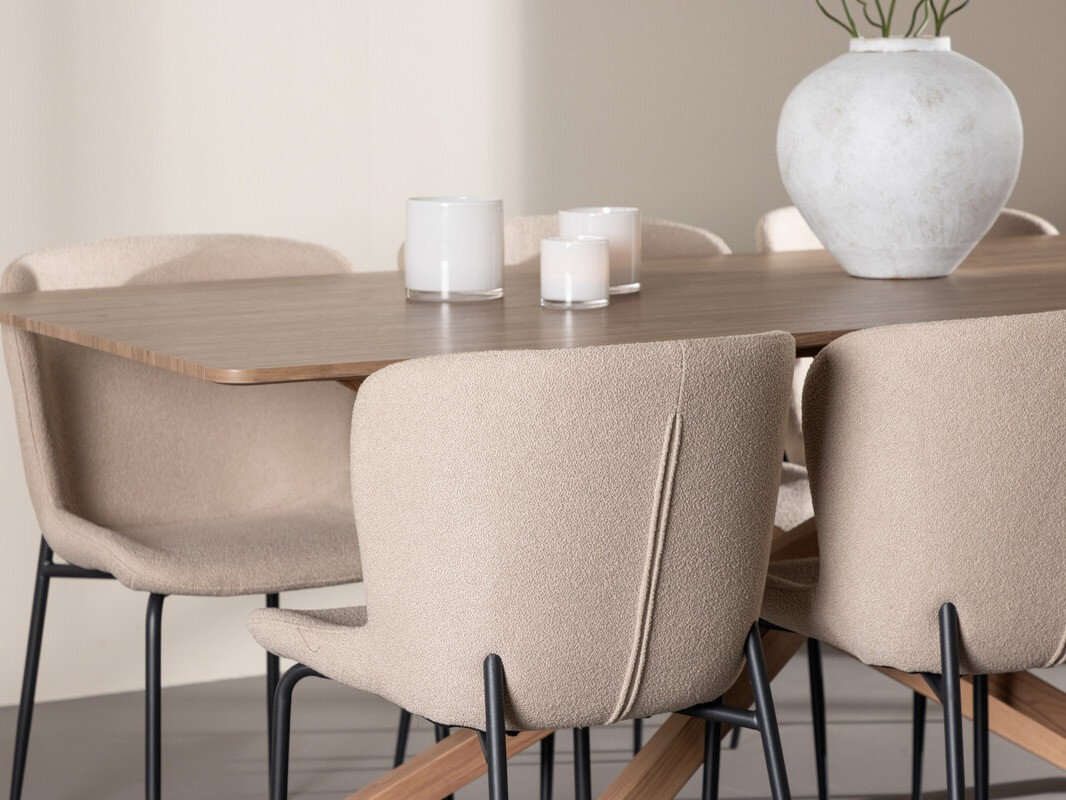 Eetkamerset Dallas 5102 (Beige)