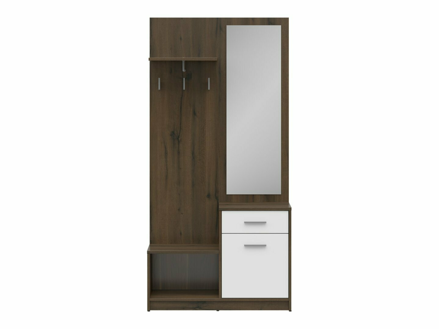 Gangmeubelset Novsore 121 (Donkere eik + Wit)