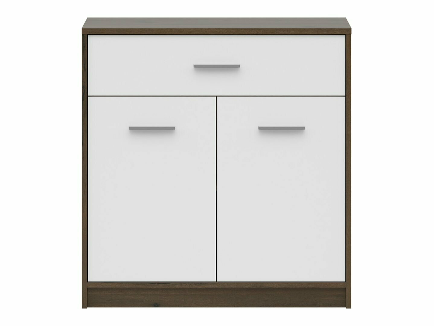 Ladekast Novsore 115 (Donkere eik + Wit)