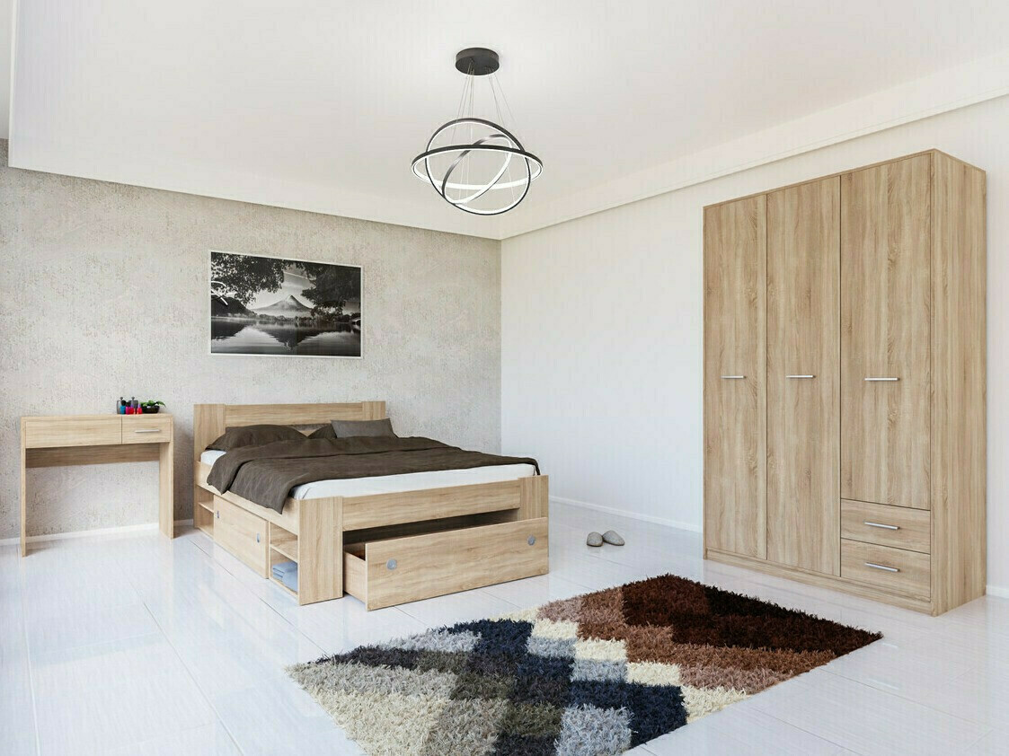 Slaapkamer set Novsore 144 (Sonoma eik)