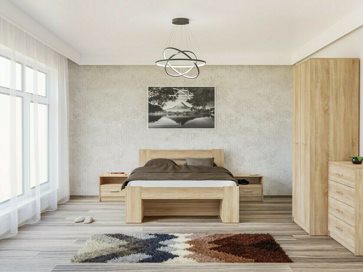 Slaapkamer set Novsore 147 (Sonoma eik)