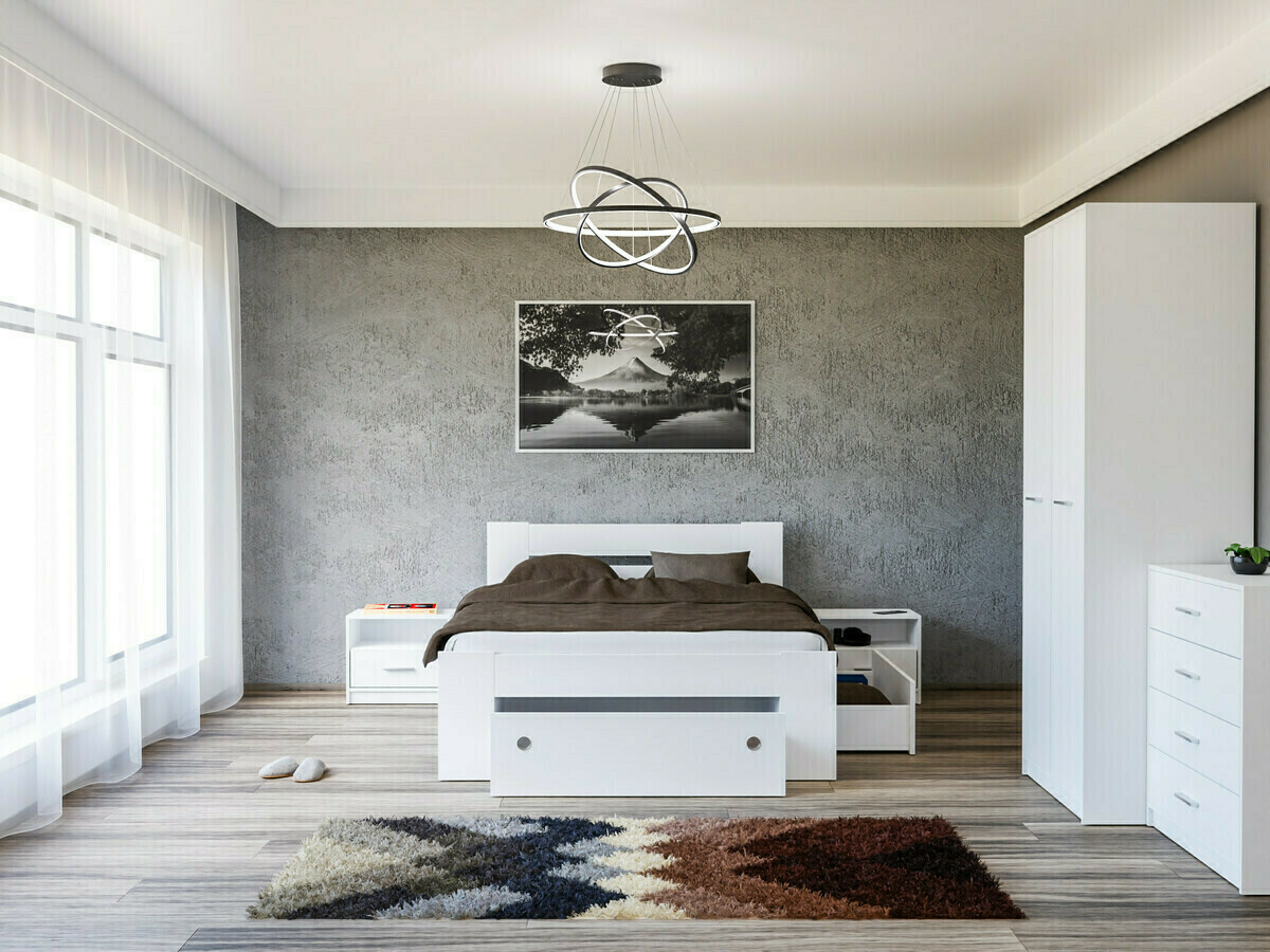 Slaapkamer set Novsore 147 (Wit)