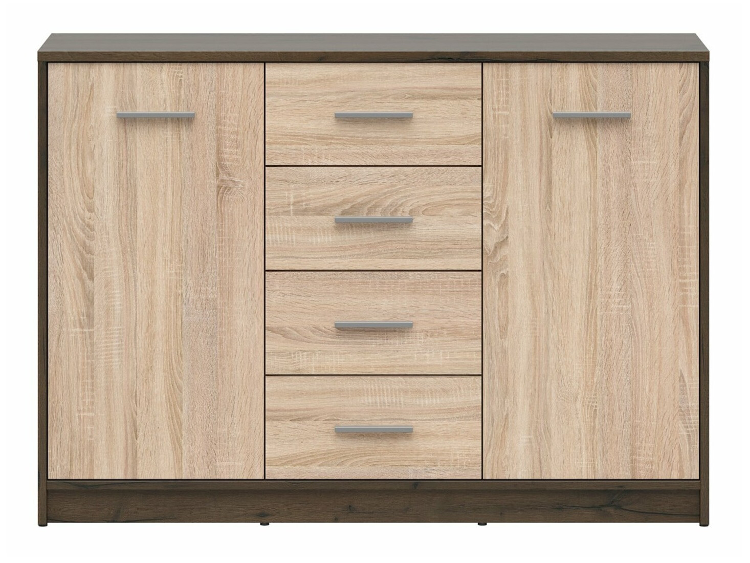 Ladekast Novsore 118 (Donkere eik + Sonoma eik)