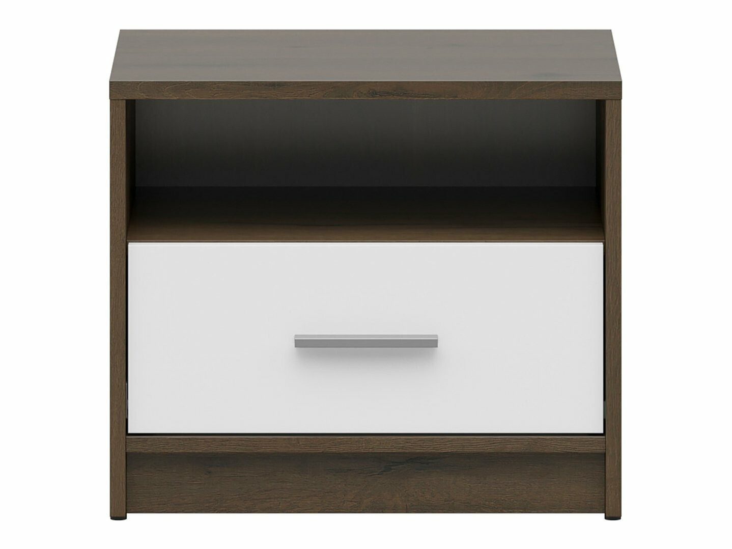 Nachtkastje Novsore 102 (Donkere eik + Wit)