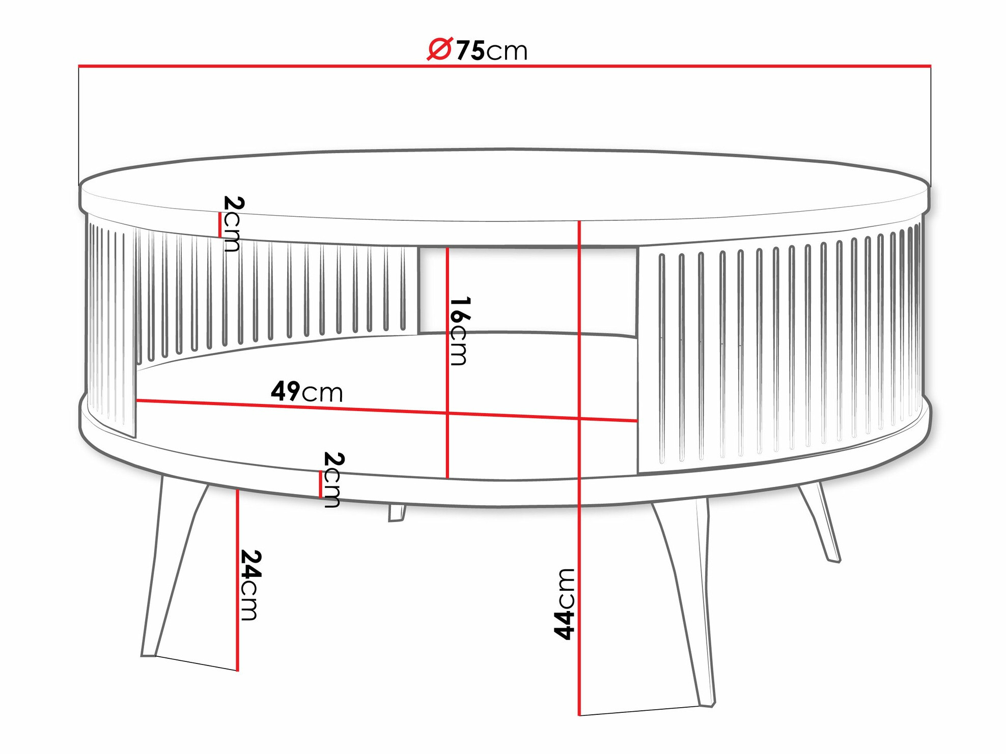 Salontafel Sordore 104 (Roze + Wit marmer)