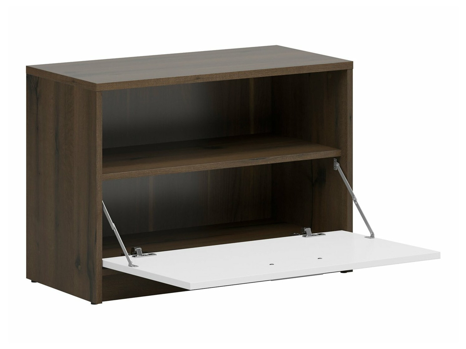 Schoenenkast Novsore 111 (Donkere eik + wit)