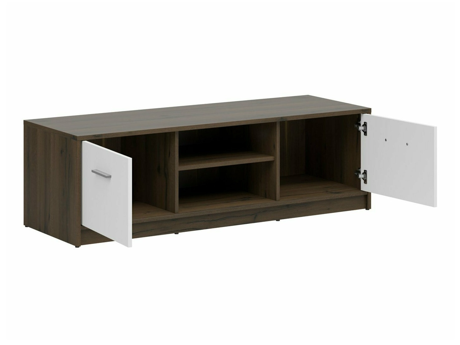 TV-meubel Novsore 100 (Donkere eik + Wit)