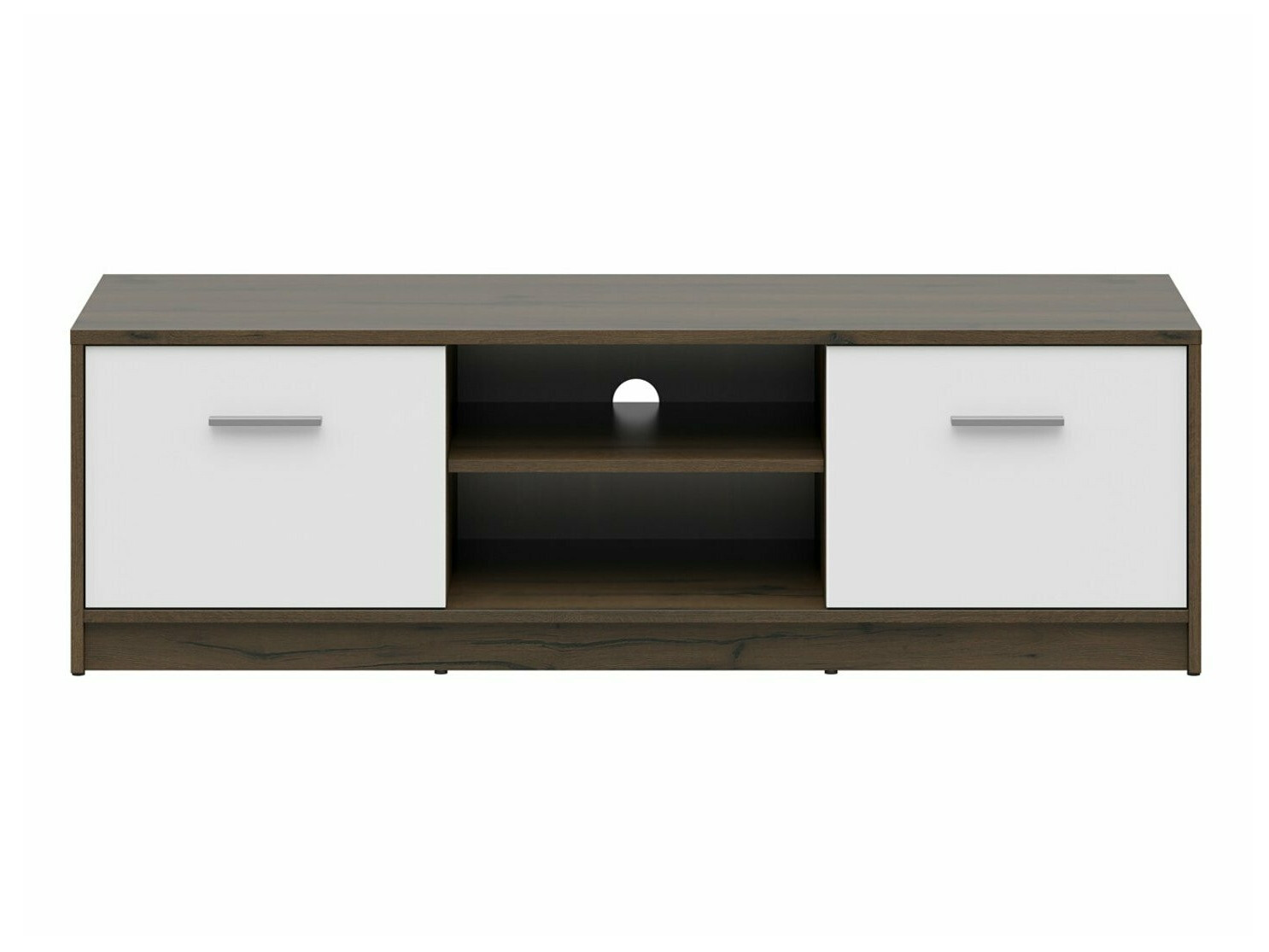 TV-meubel Novsore 100 (Donkere eik + Wit)