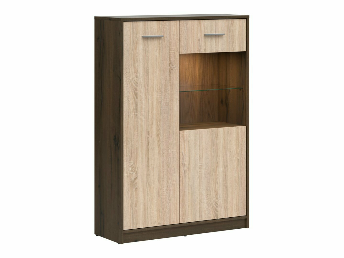 Boekenkast Novsore 138 (Donkere eik + Sonoma eik)