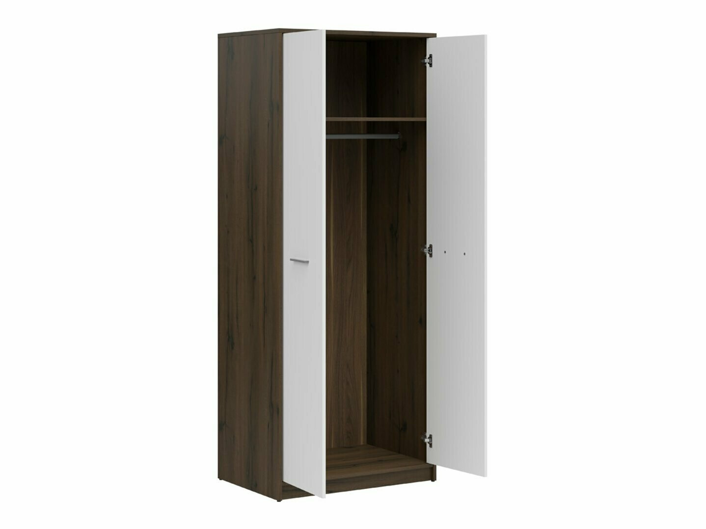 Kledingkast Novsore 120 (Donkere eik + Wit)