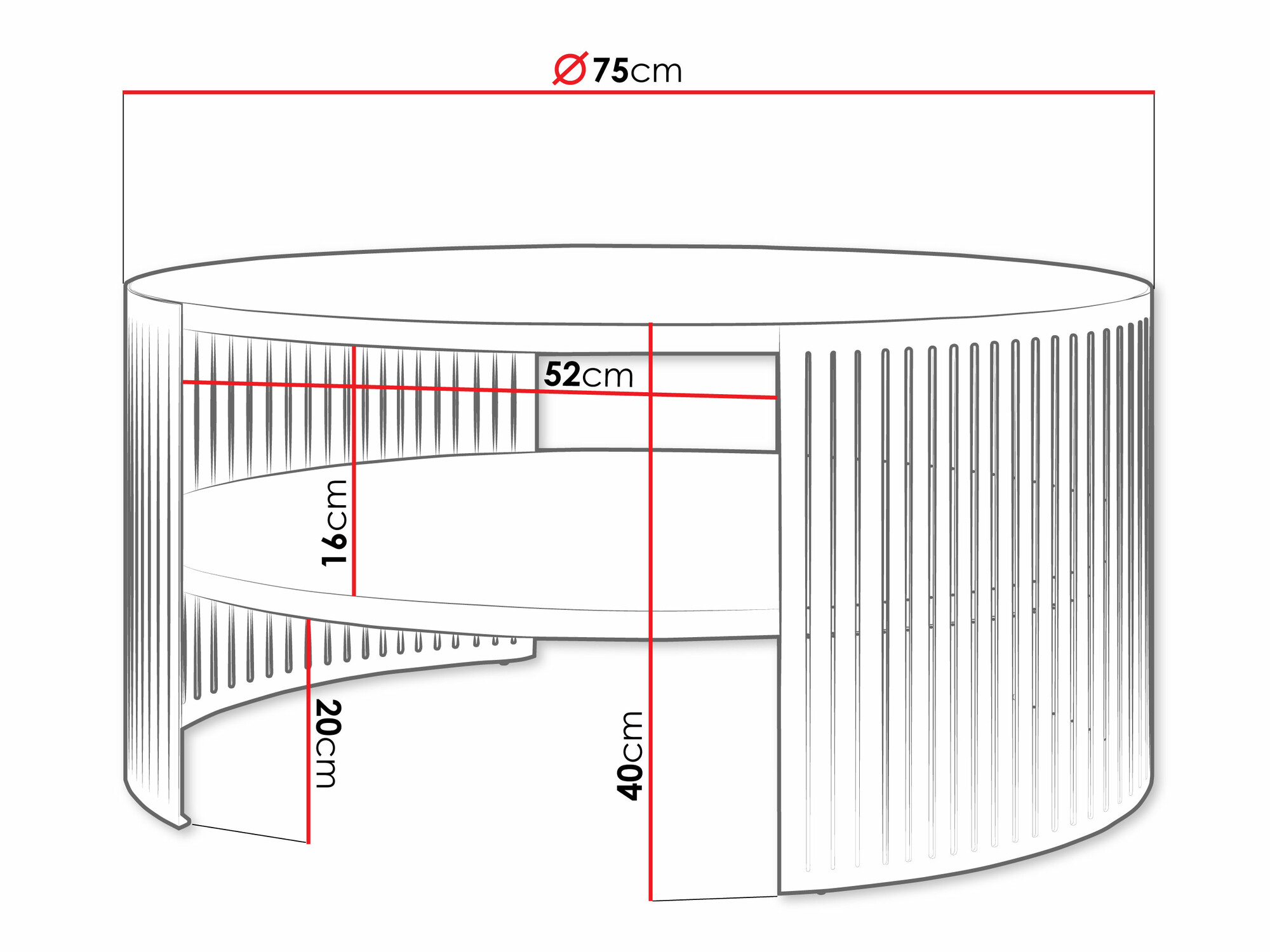 Salontafel Sordore 114 (Roze + Zwart marmer)