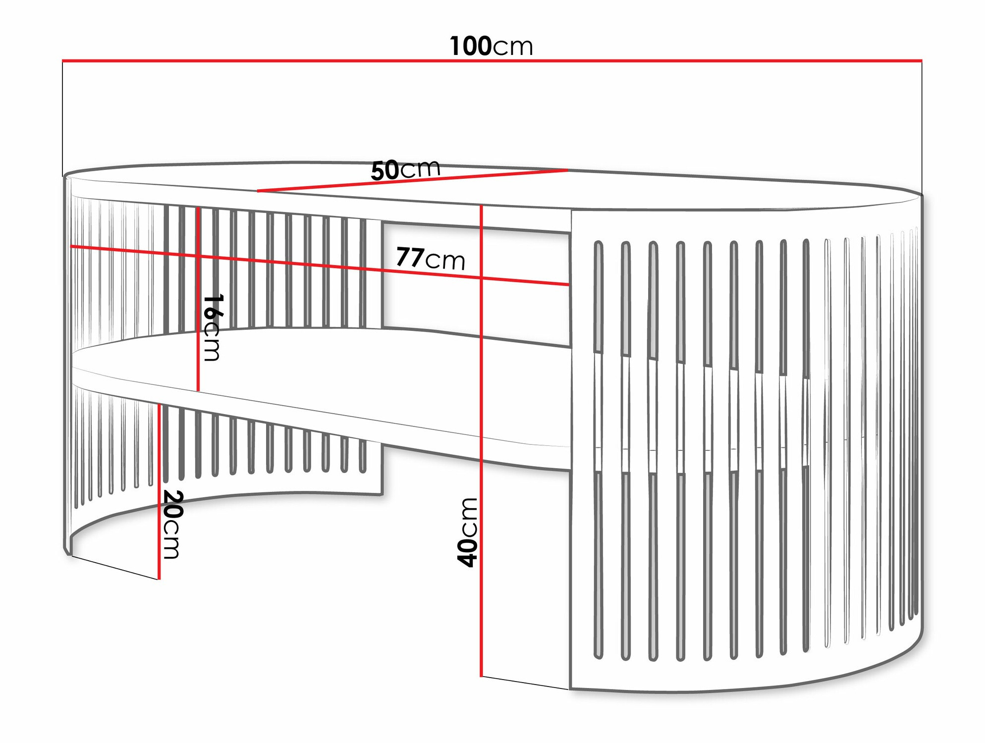 Salontafel Sordore 115 (Zwart + Zwart marmer)