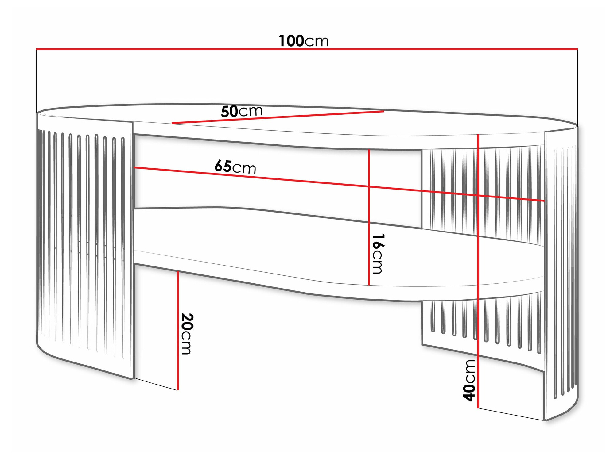 Salontafel Sordore 118 (Zwart + Grafiet)