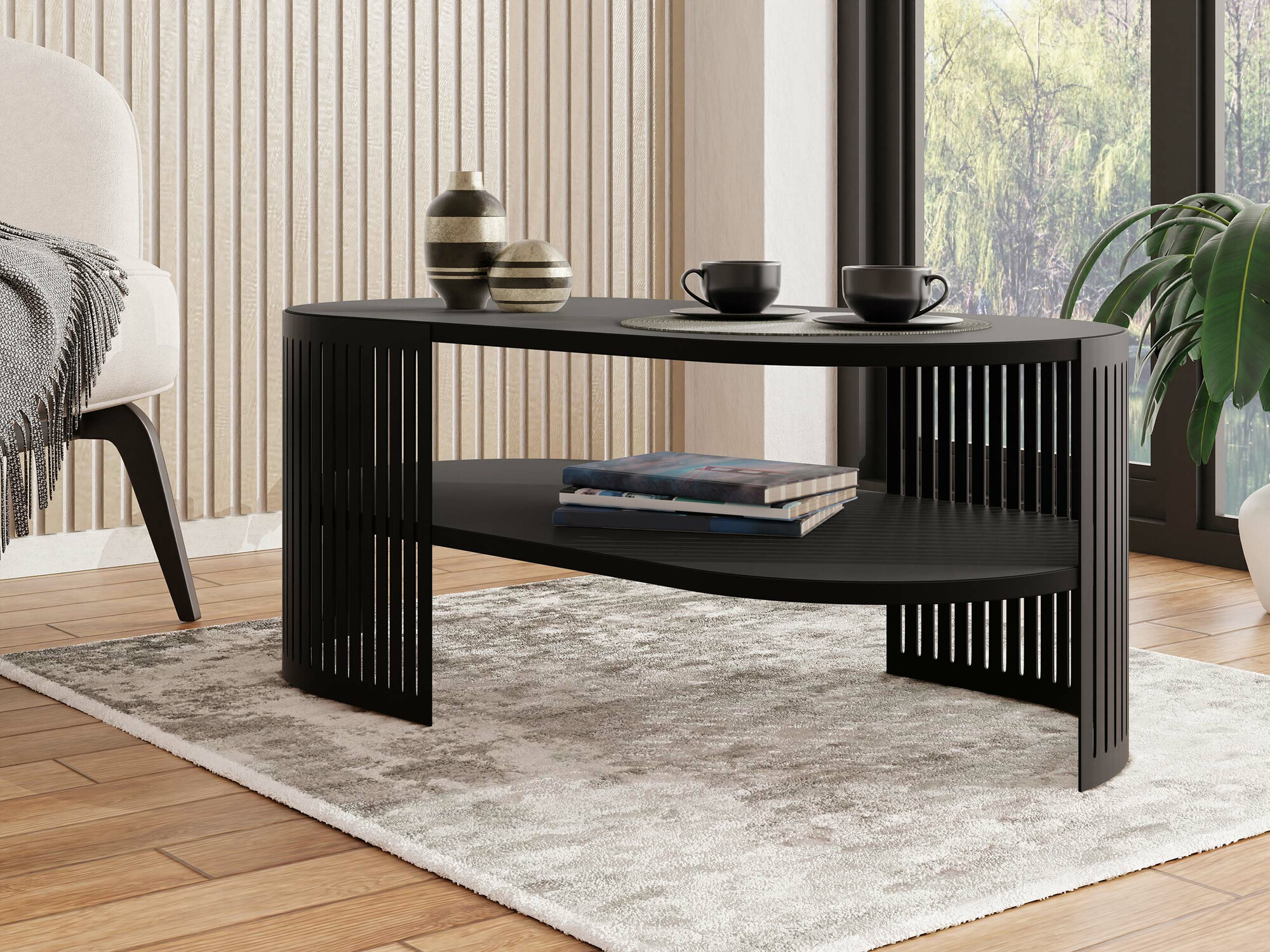 Salontafel Sordore 118 (Zwart)