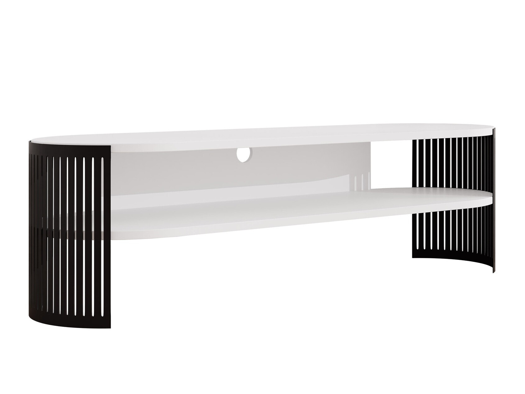 TV-meubel Sordore 121 (Zwart + Wit)