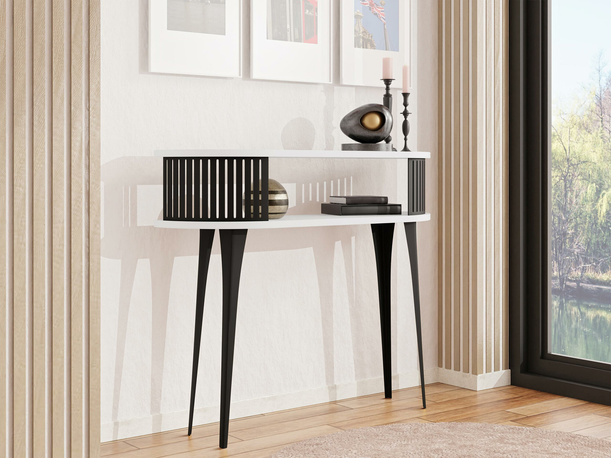 Wandtafel Vitum (Zwart + Wit)