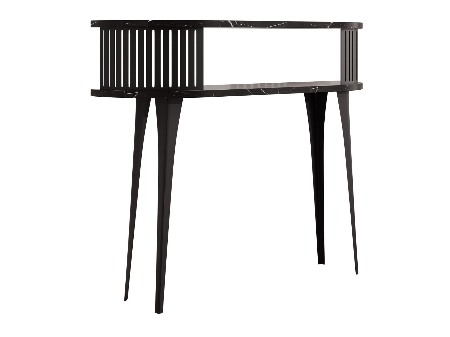 Wandtafel Vitum (Zwart + Zwart marmer)
