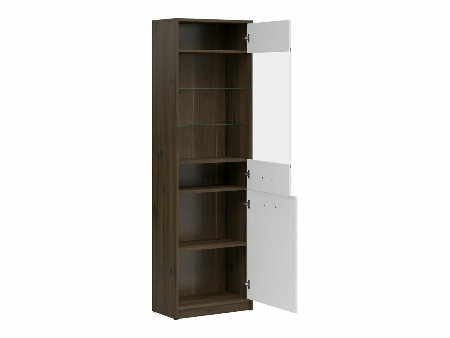 Boekenkast Novsore 136 (Donkere eik + Wit)