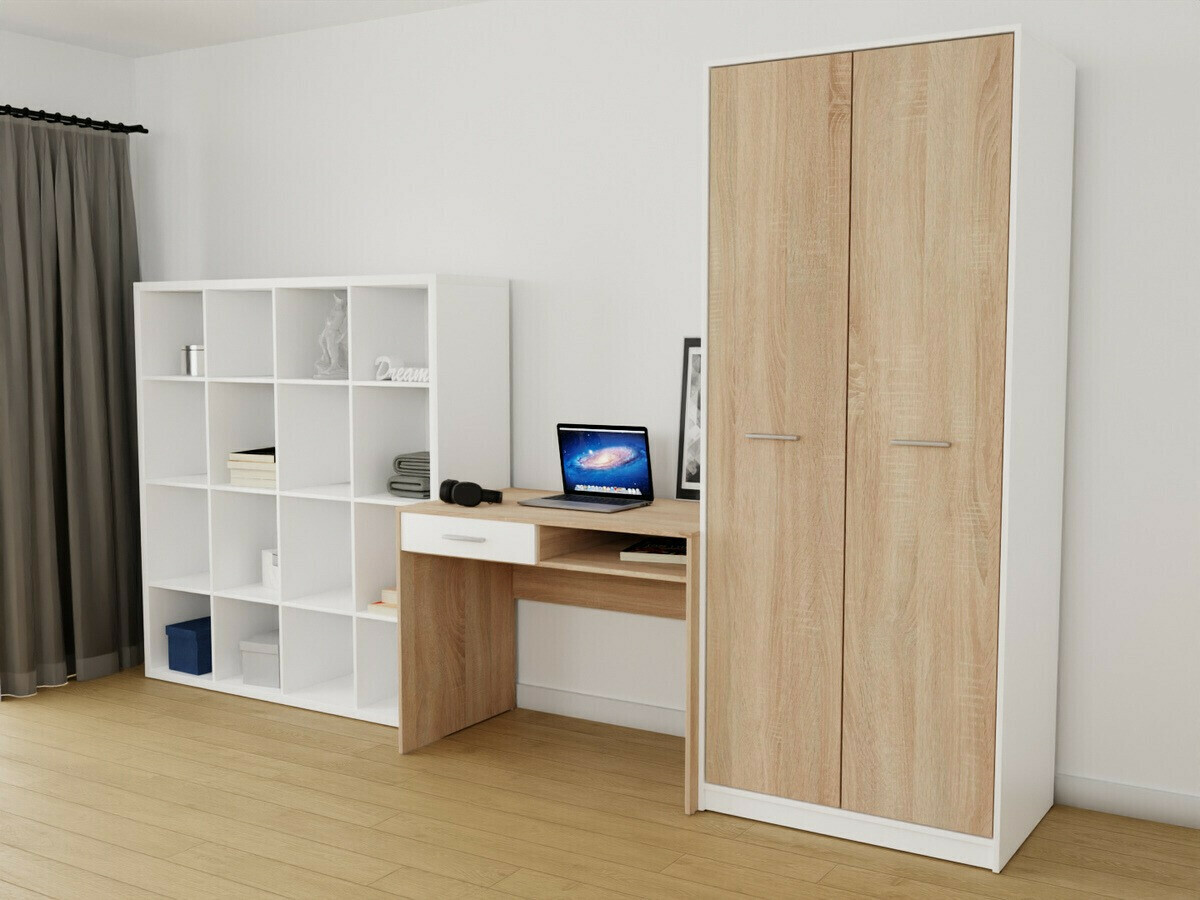 Thuiskantoorset Novsore 153 (Wit + Sonoma eik)