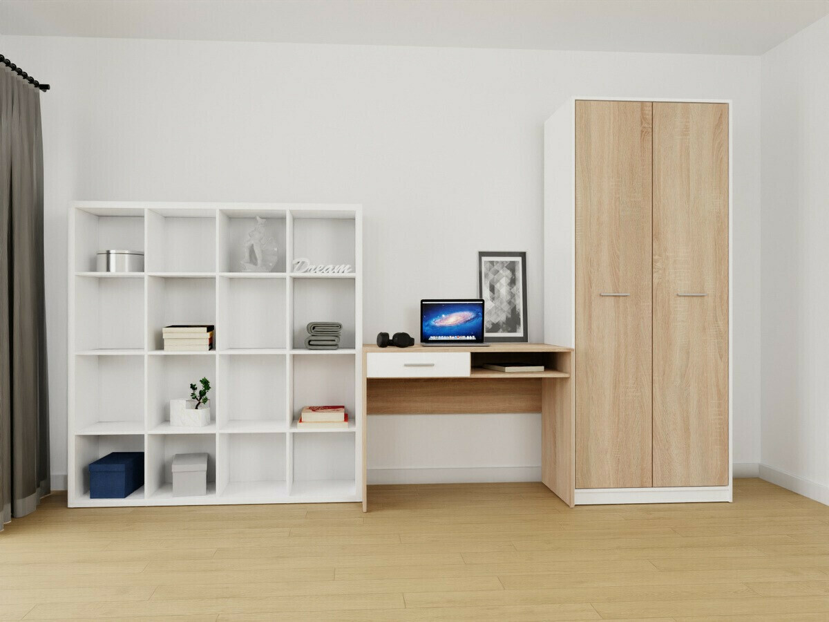 Thuiskantoorset Novsore 153 (Wit + Sonoma eik)