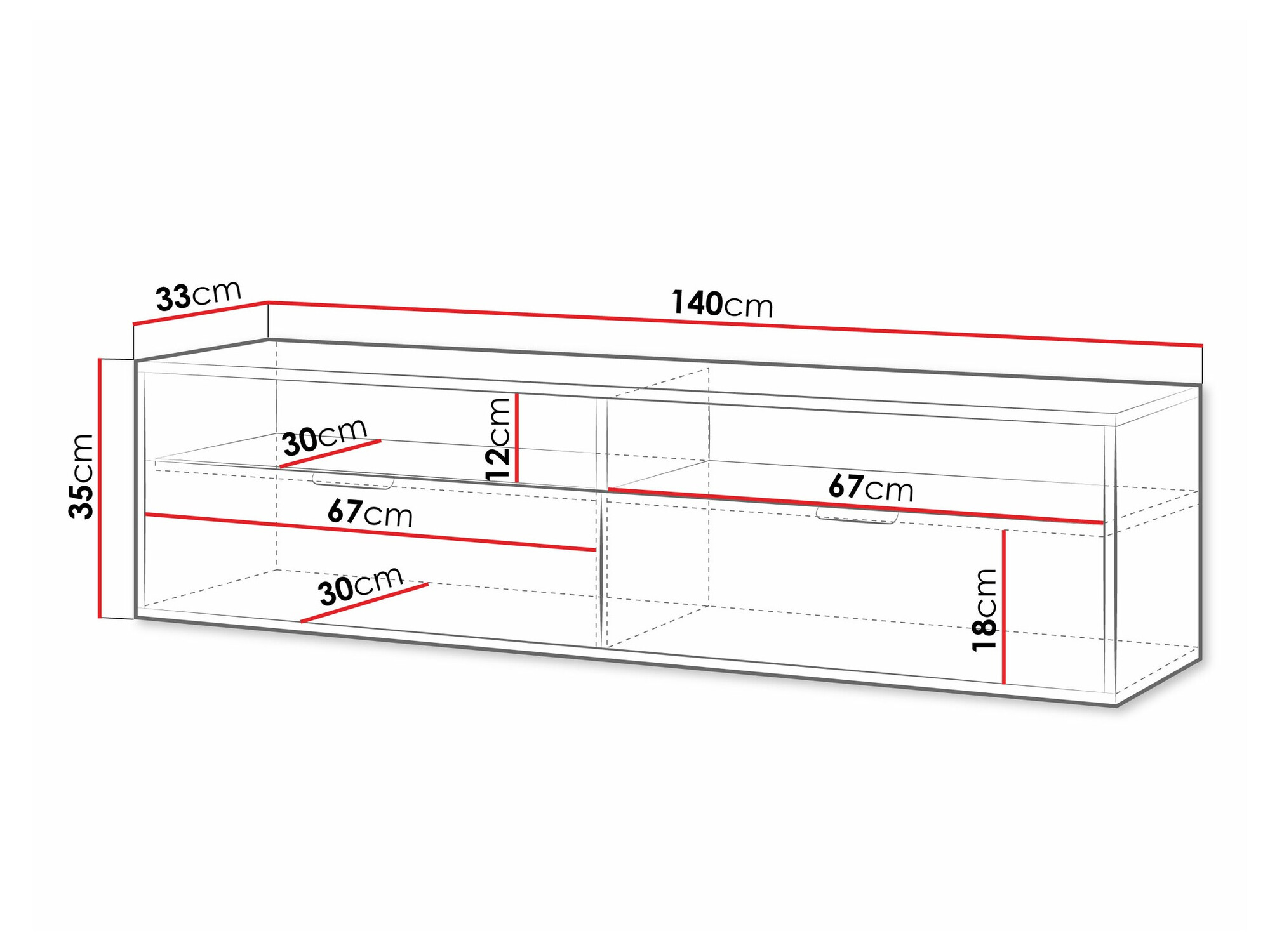 TV-meubel Hamilton 102 (Zwart)
